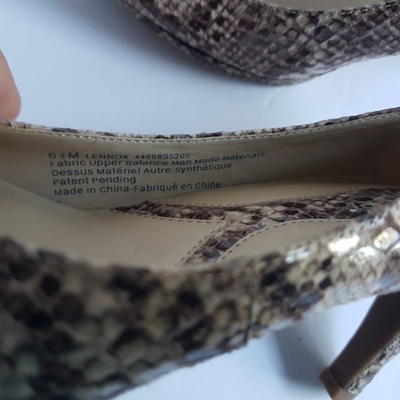 - Naturalizer Size 6.5 High Heel Shoes Snake Skin Look - Picture 6 of 6